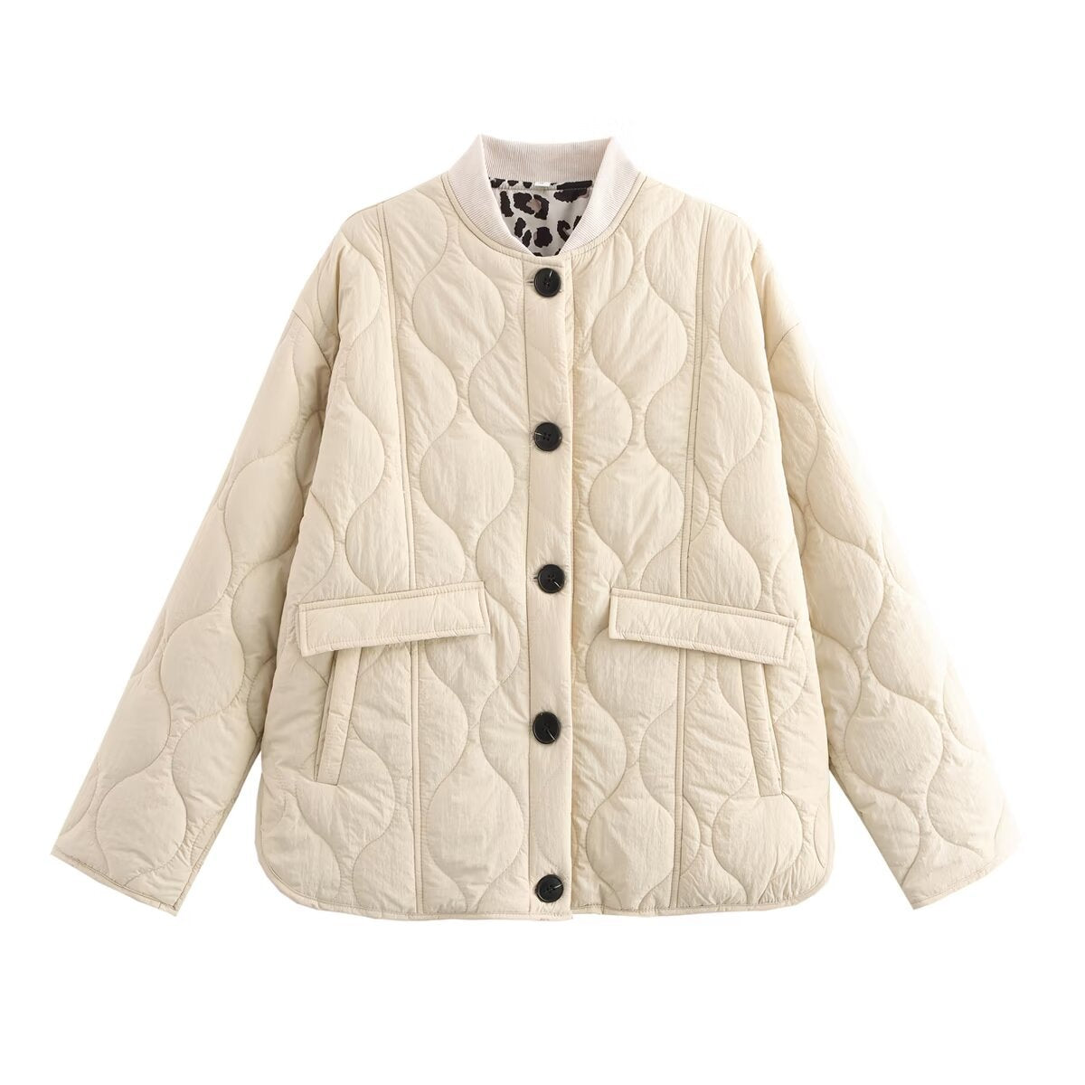 Three-color Leopard Print Clothes With Threaded Coats