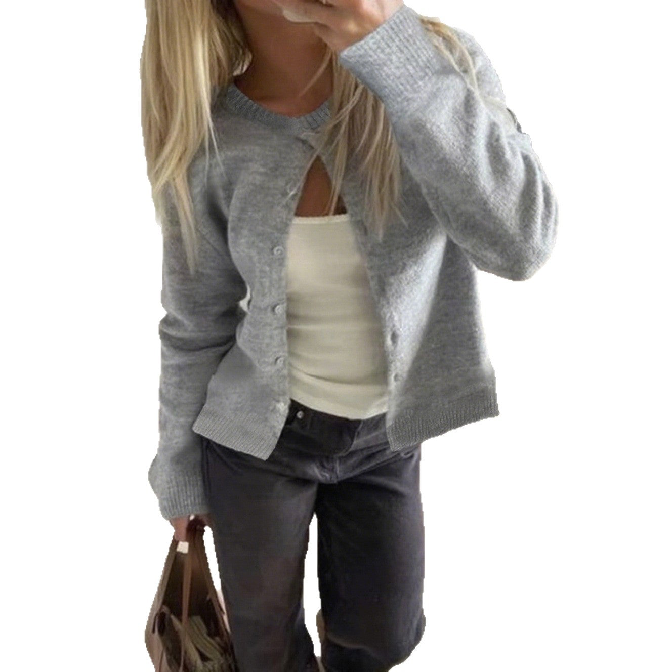 Women's Casual Simple Solid Color Long Sleeve Women's Sweater