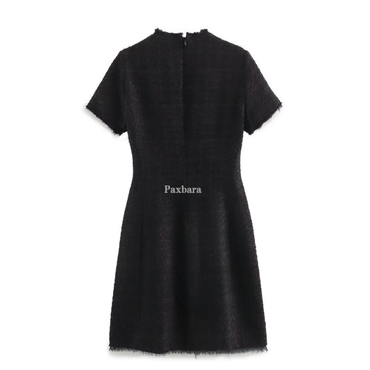 Women's Spring Young Round Neck Texture Classic Style Dresses
