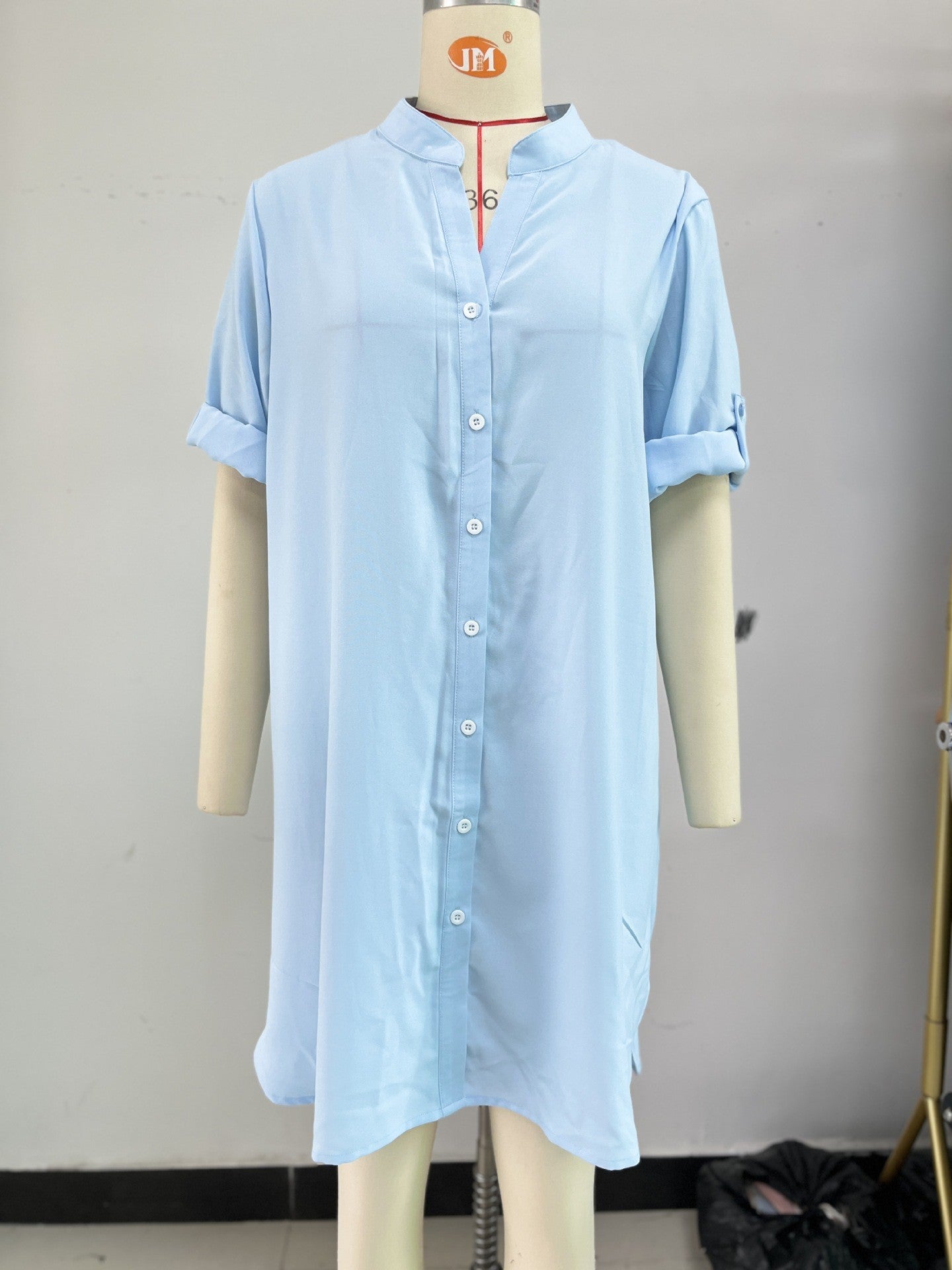 Versatile Beautiful Fashion Women's Shirt Button Dress