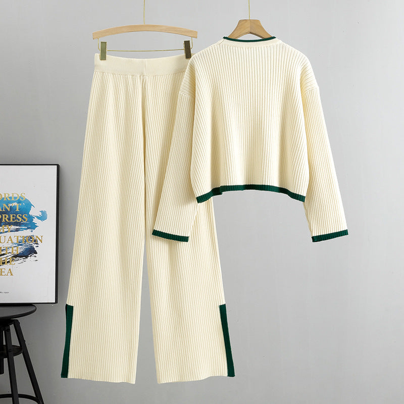 Glamorous Women's Knitting Autumn Two-piece Set Suits