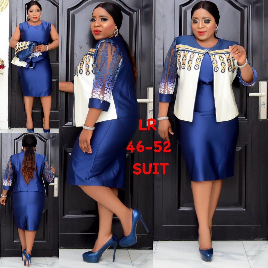 Large Dress Small Print Splicing Two-piece Dresses