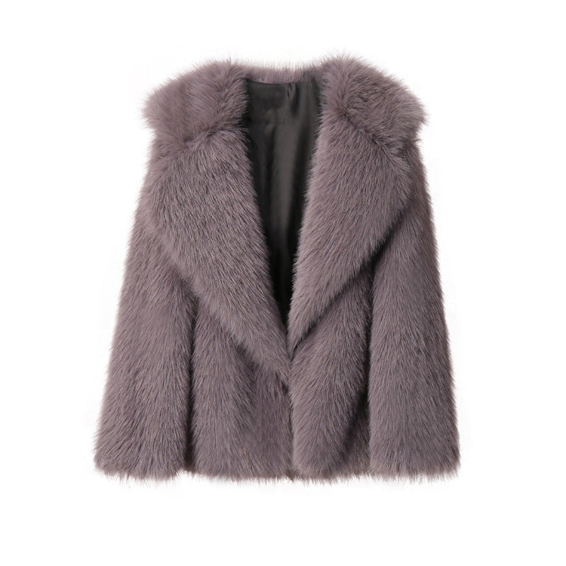 Women's Leather Fur Faux Loose Korean Style Coats