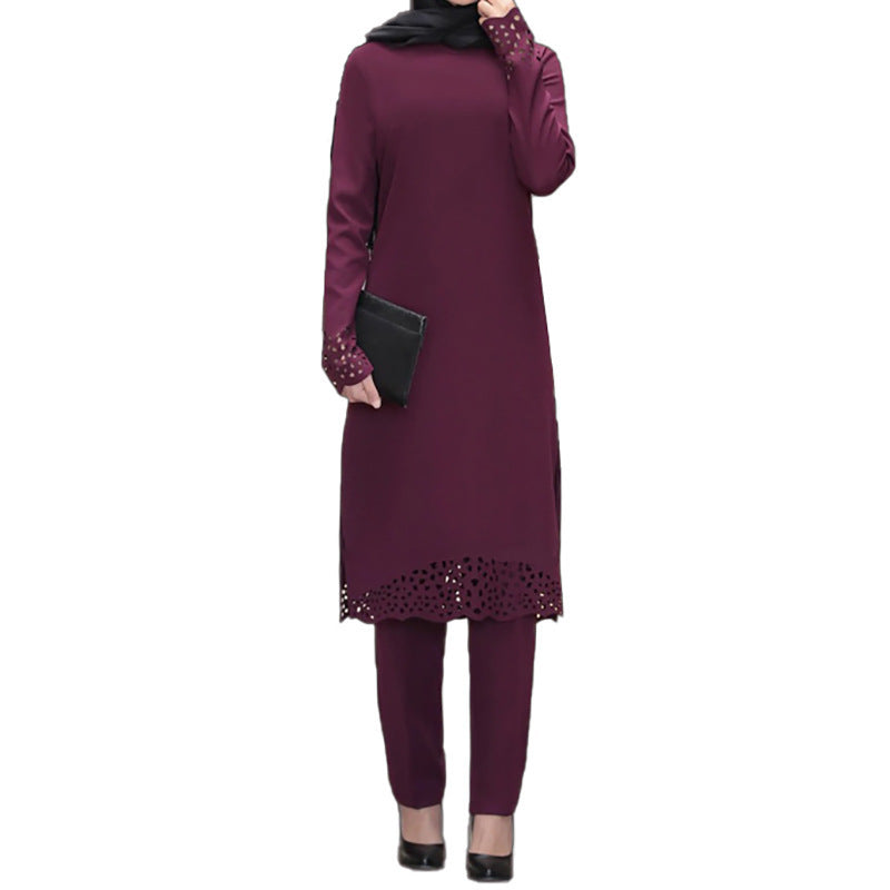 Women's Wear Robe Burning Flower Dress Two-piece Suits