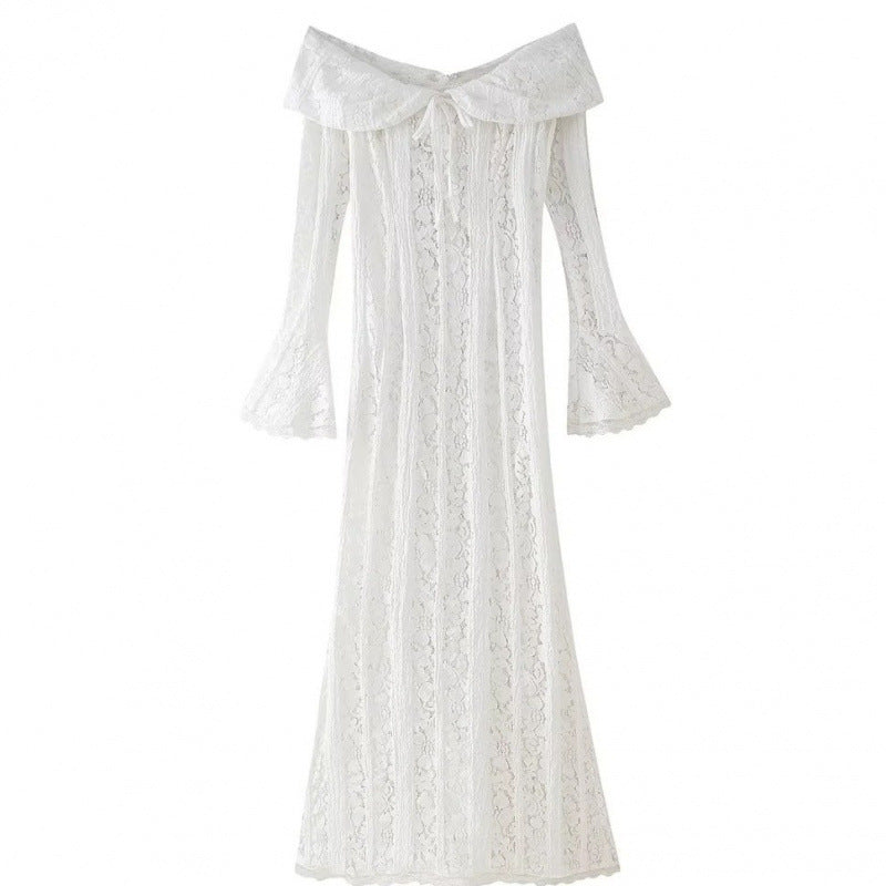 Women's Fashion Elegant Sexy Tube Lace Dress Tops