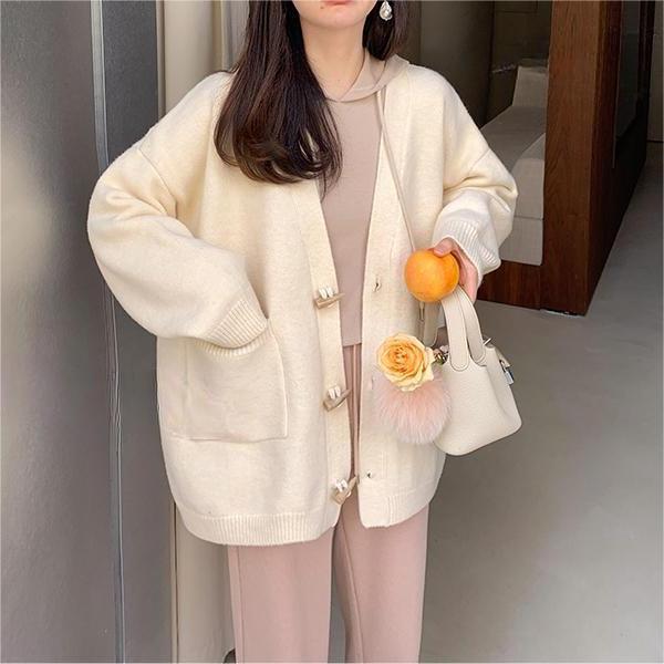 Women's Button Knitted For Idle Style Loose Casual Fashion Korean Women's Sweater