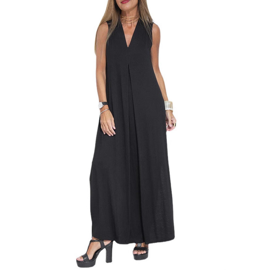 Women's Solid Color Pullover Dress Set Dresses