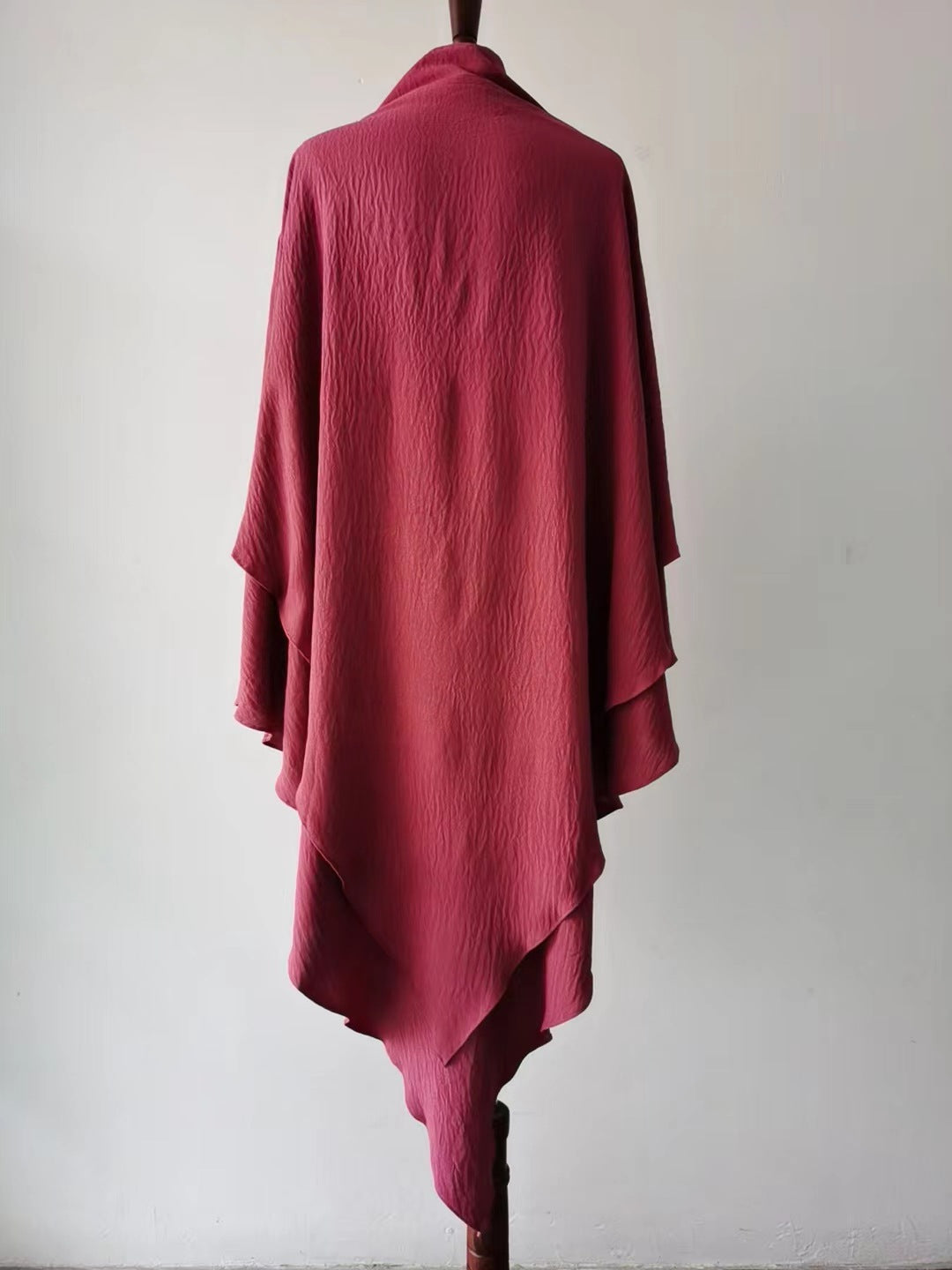 Classic Wave Pattern Shawl Scarf Splicing Dress
