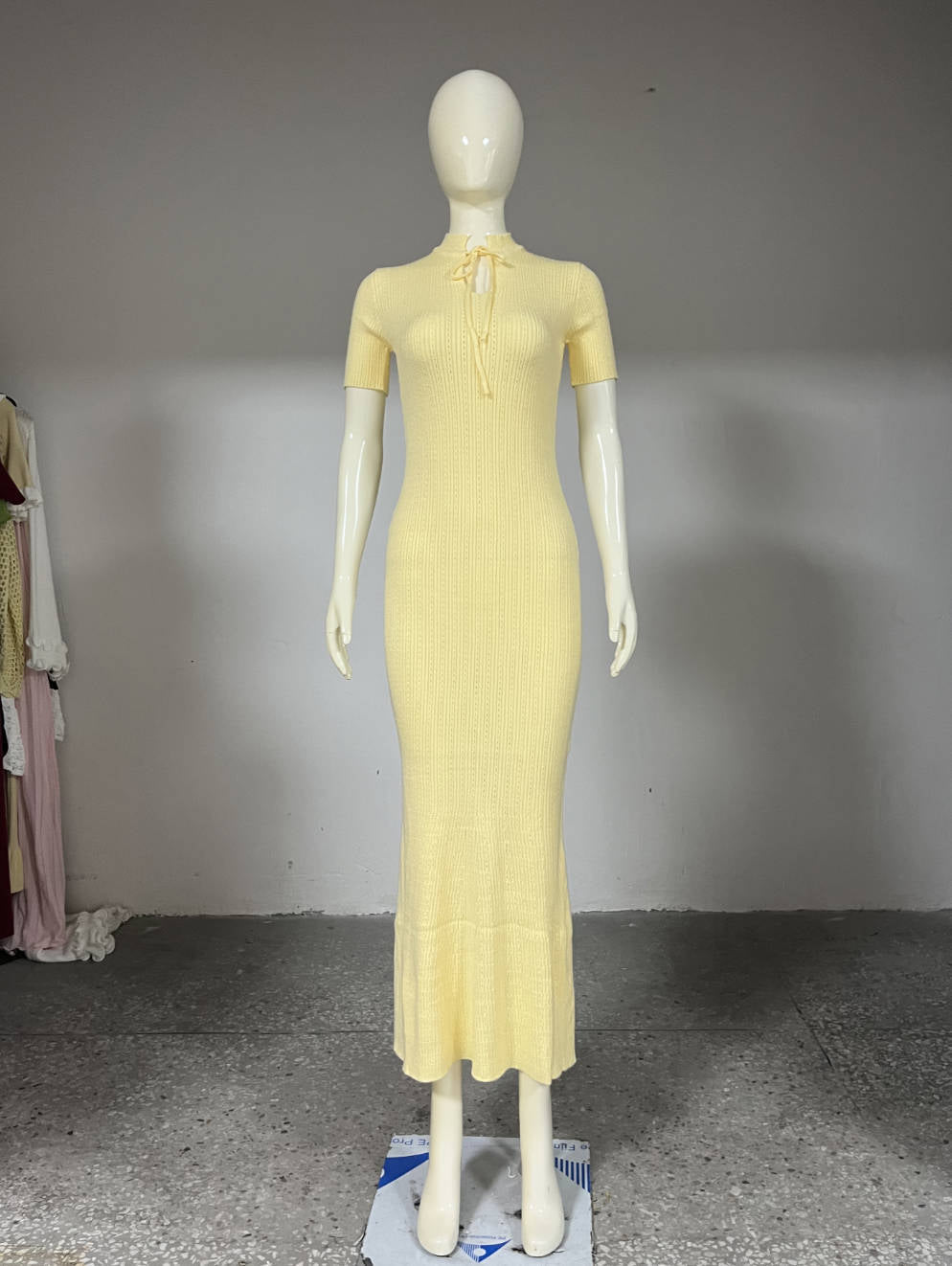Women's Summer Candy Color Slim Dress Round Dresses