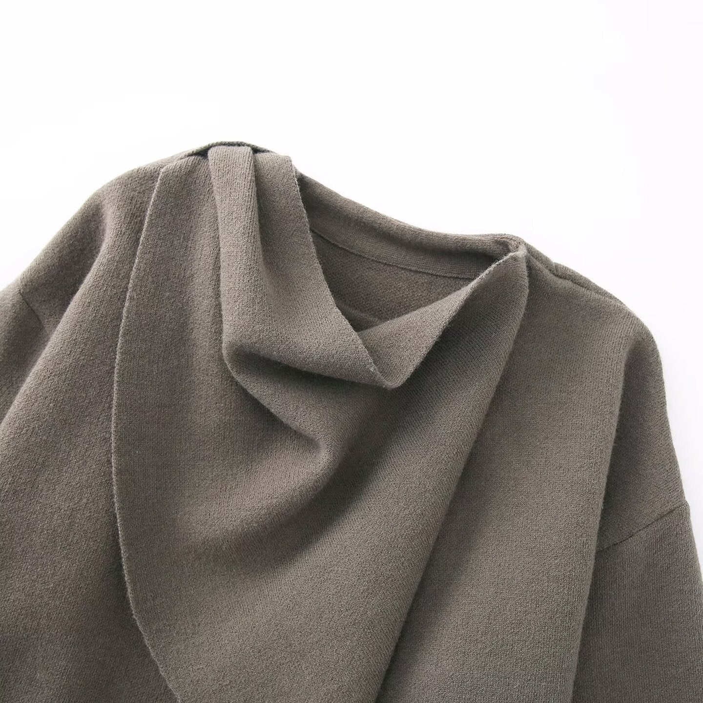 Autumn Scarf Decorations Knitted Chic Overcoat Coats