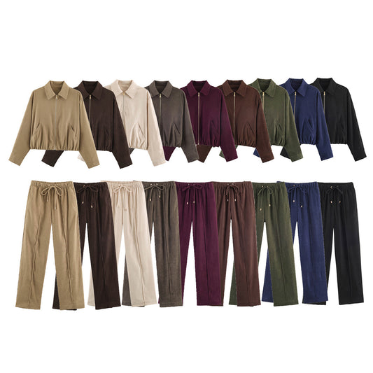 Unique Women's Autumn Collar Trousers For Fashion Casual Suit
