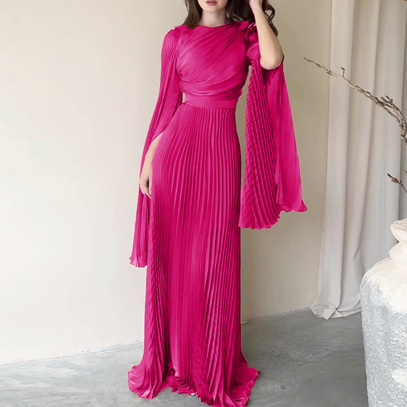 Women's French Royal Style Super Long Sleeve Retro Dance Dresses