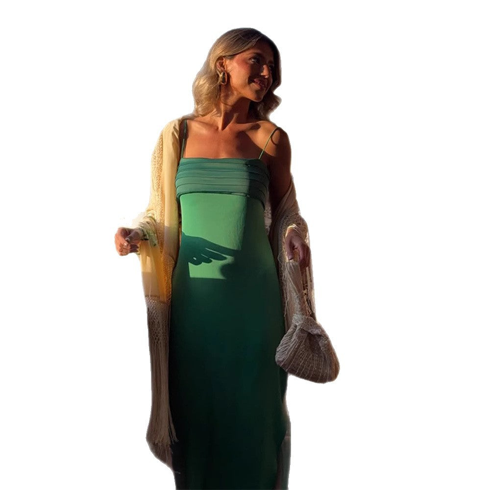 Women's Dress Summer Elegance Sleeveless Color Matching Skirts