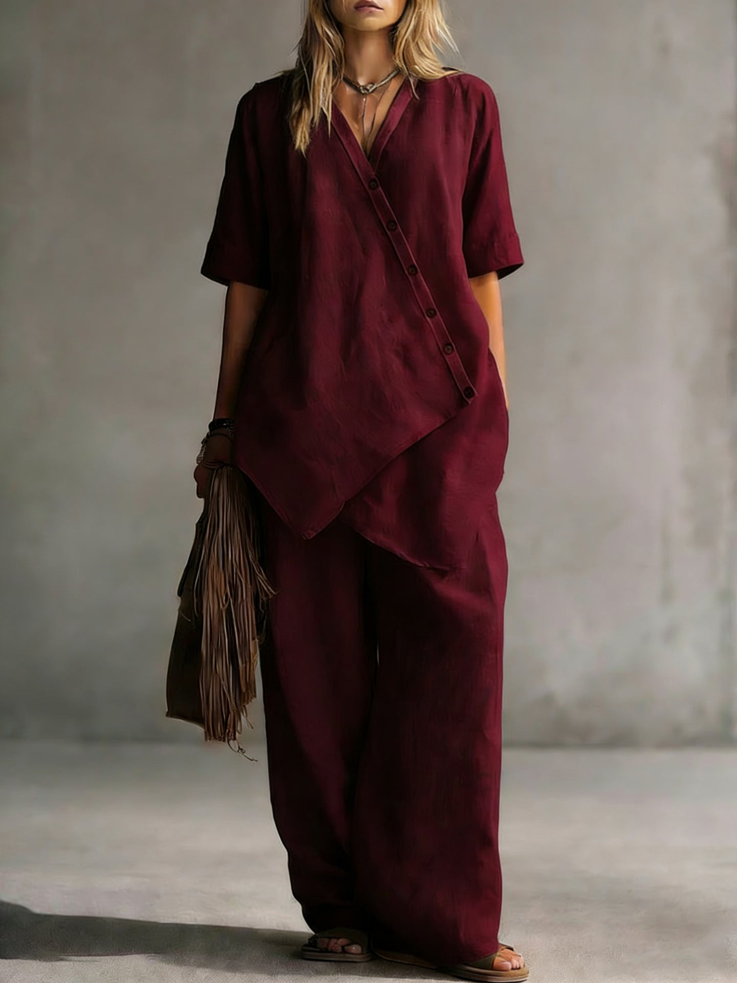 Women's Irregular Shirt Loose Sleeve For Fashion Casual Suit