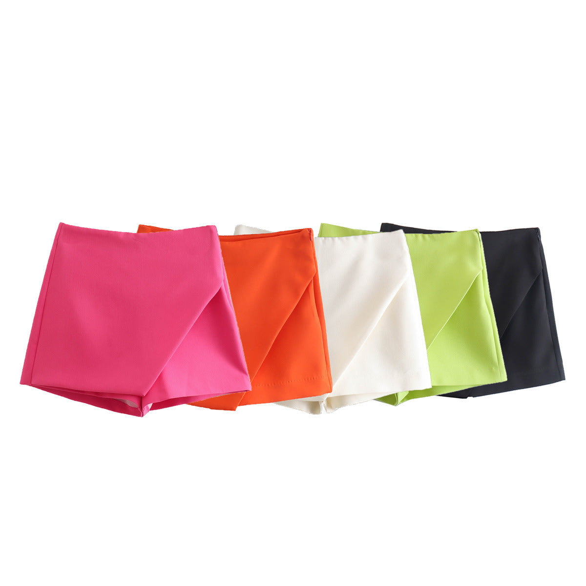 Women's Fashion Solid Color Casual Irregular High Shorts