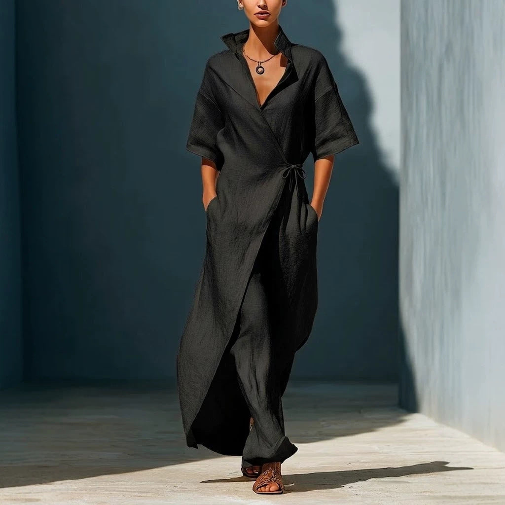 Summer Casual Sleeve Slimming Temperament Shirt Dress