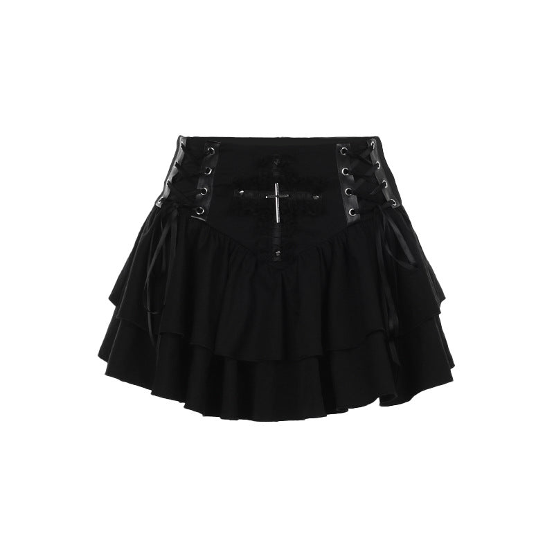 Women's Summer Sexy Hot Punk Cross Skirts