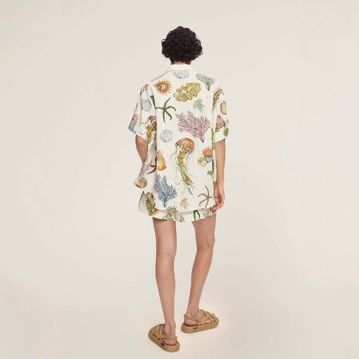 Classic Casual Fashion Linen Temperament Shirt Shorts