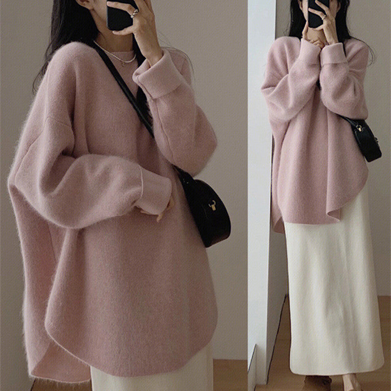 Women's Korean Style Inner Mid-length Knitted Women's Sweater