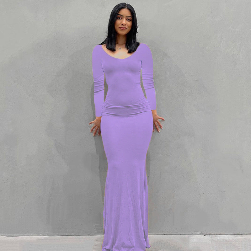 Women's Dress Casual Slim Strap Home Long Dresses