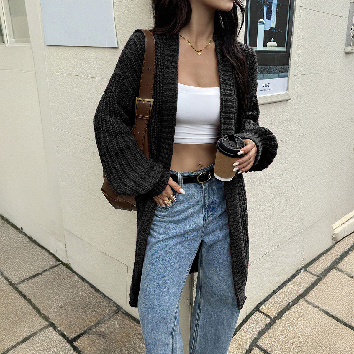 Pretty Women's Leisure Advanced Wool Overcoat Sweater
