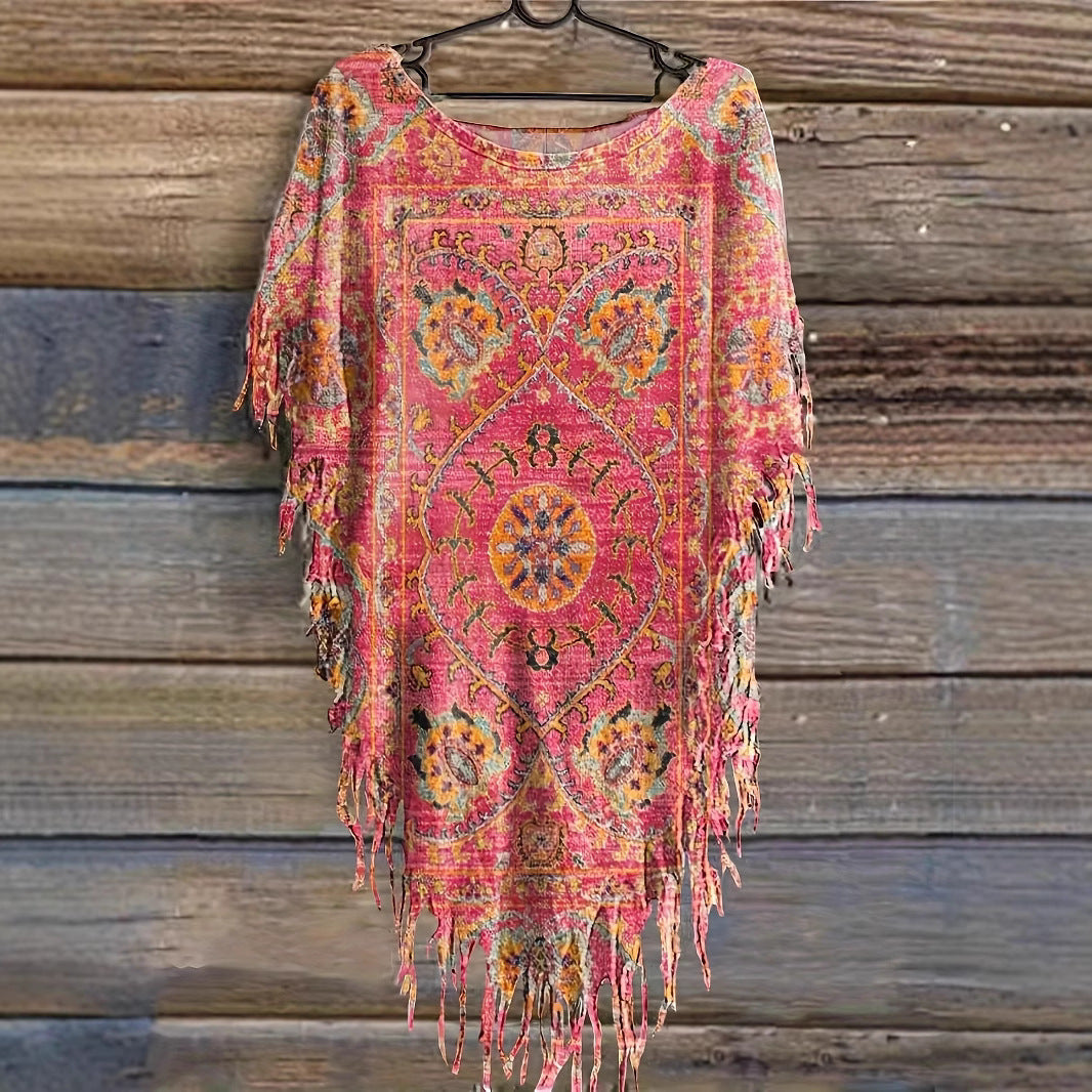 Stylish Women's Summer Ethnic Print Casual Dress