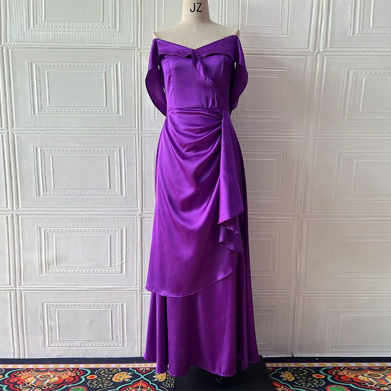 Long Dress Halter Backless Slit Formal Dresses