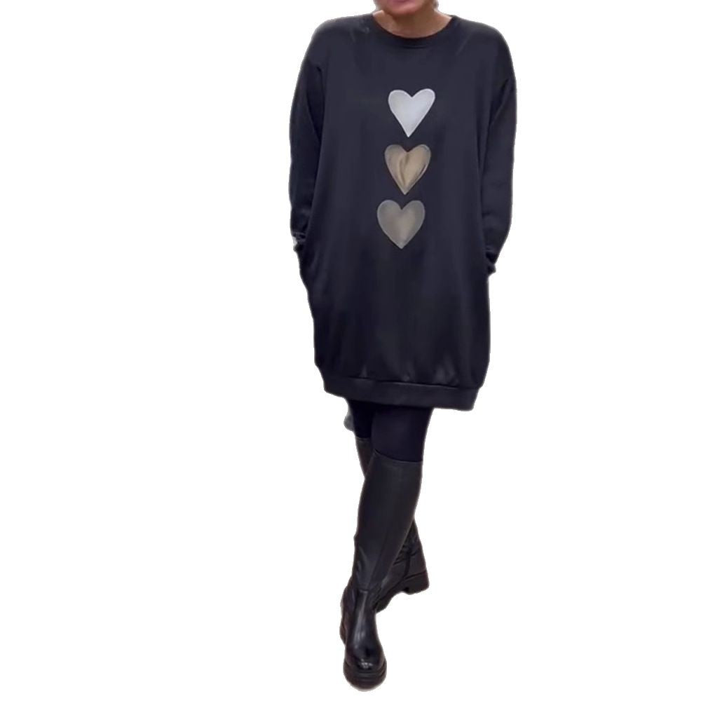 Women's Fashionable Round Neck Long Sleeve Casual Clothing