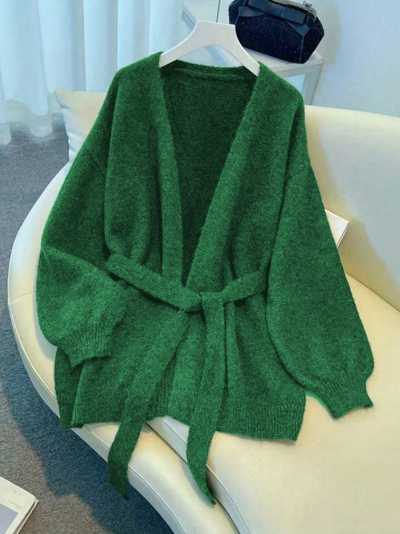 Women's Casual Knitted Loose Lazy Style Waist Trimming Women's Sweater