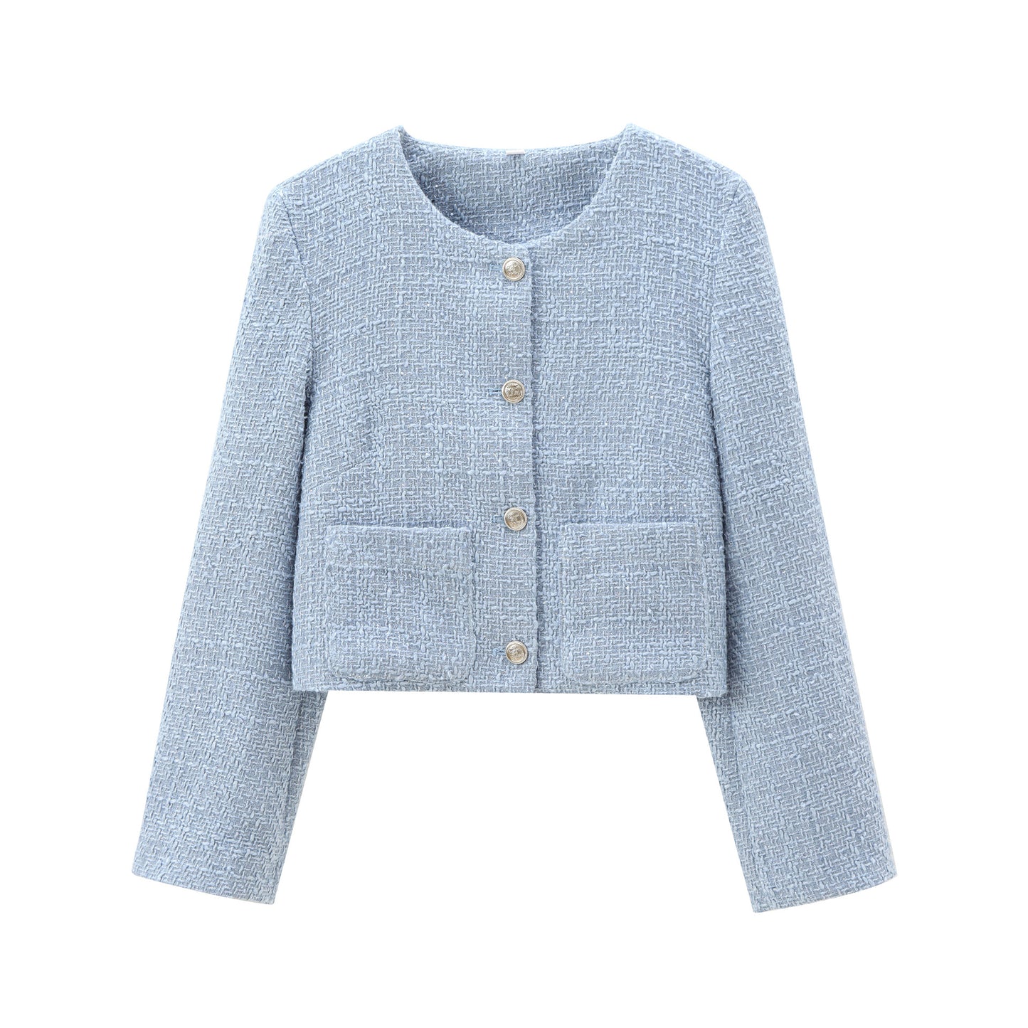 Autumn Woolen Round Neck Outer Wear Coats