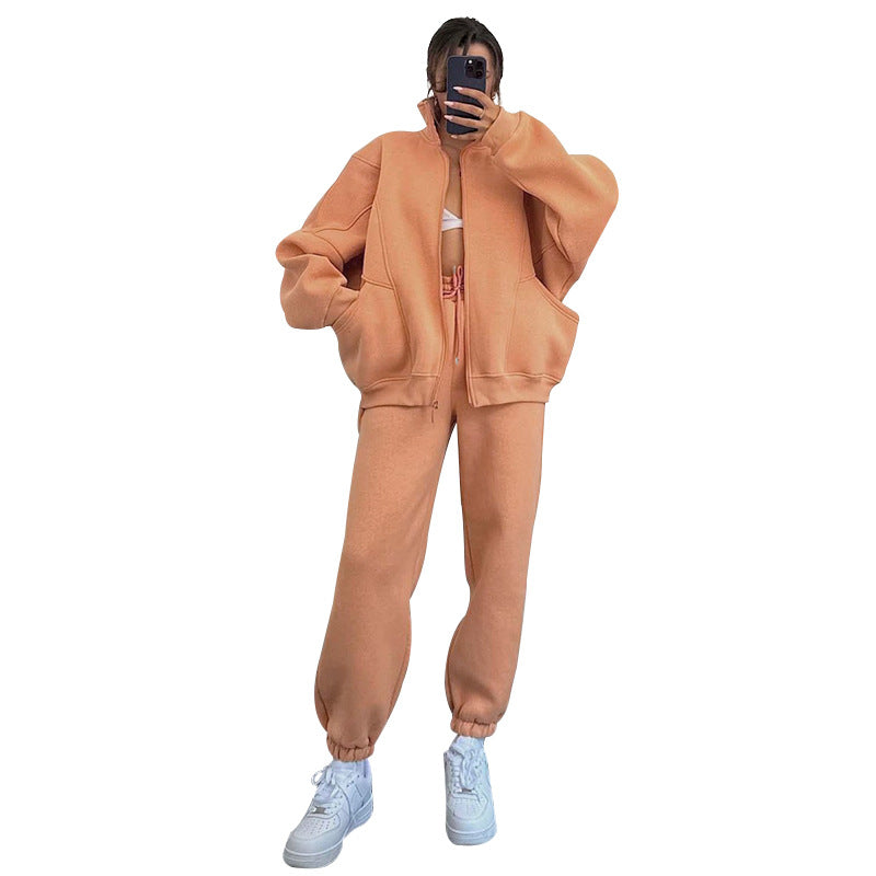 Women's Color Stand Collar Long Sleeve Fashion Suits