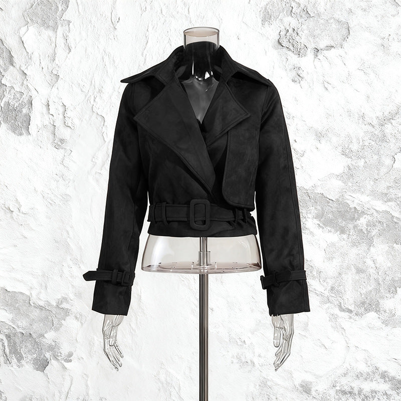 Women's Fashionable Trendy Retro Personality Pure Color Coats