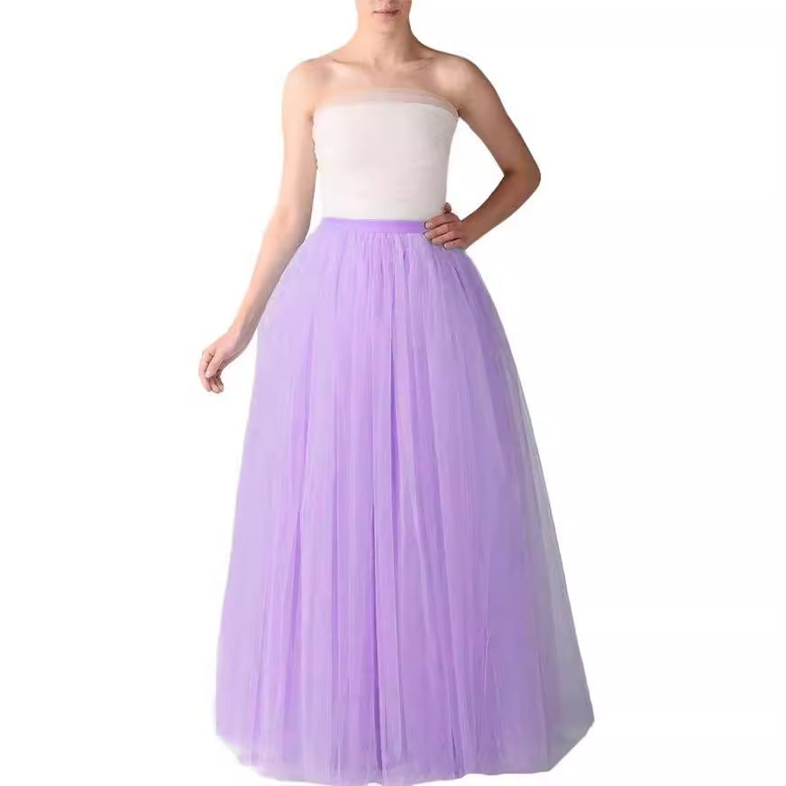 Elegant Voile Pettiskirt Adult Mid-length Mesh Wedding Dresses