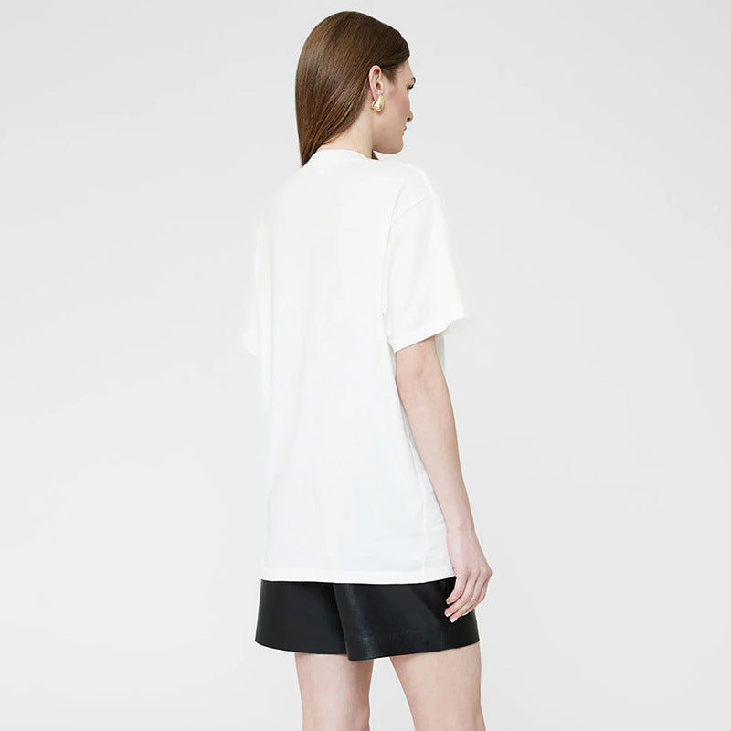 Women's North American Niche Special Embroidery Alphabet Blouses