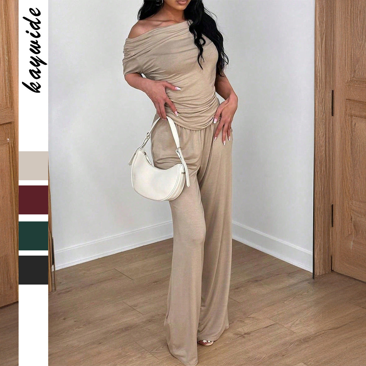 Women's Simple Elegant Summer Wind Sleeve Trousers Suits