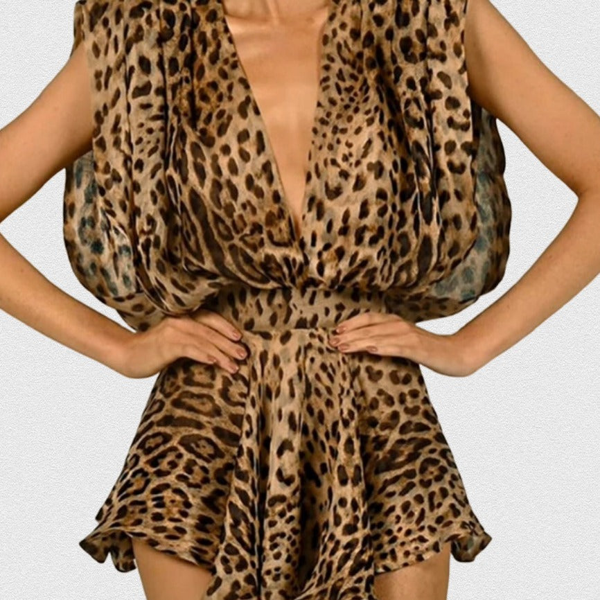 Leopard Print Summer Sexy Dress Chiffon Dresses