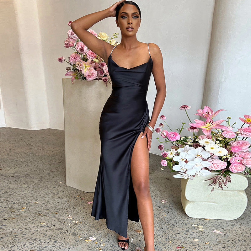 Style Sexy Slim Fit Backless Sheath Split Party Dress