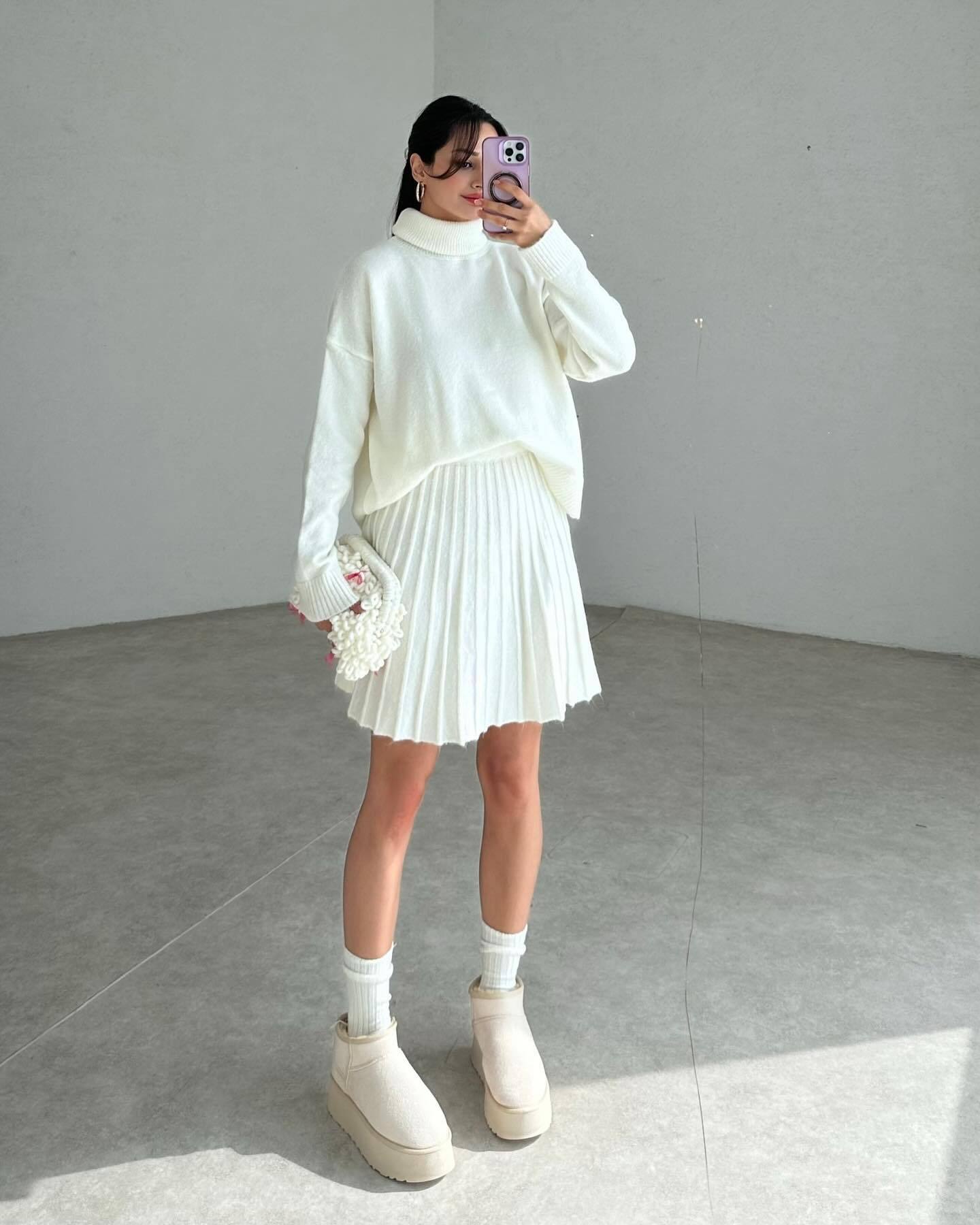 Autumn Solid Color Round Neck Loose Suits