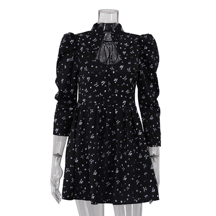 Women's Dress Inspirational Design Stylish Stand-up Collar Dresses