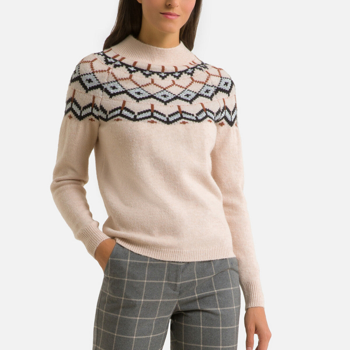 Women's Round Neck Multicolor Loose Fashion Pullover Sweater