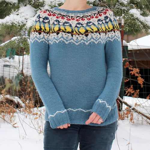 Women's Round Neck Multicolor Loose Fashion Pullover Sweater