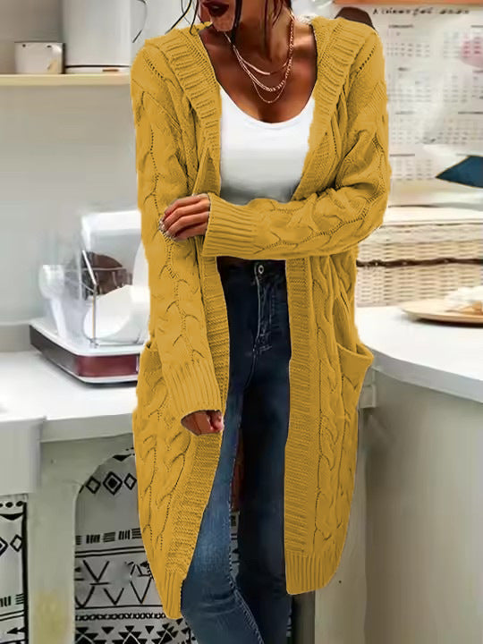 Durable Popular Women's Hooded Twist Pocket Women's Sweater