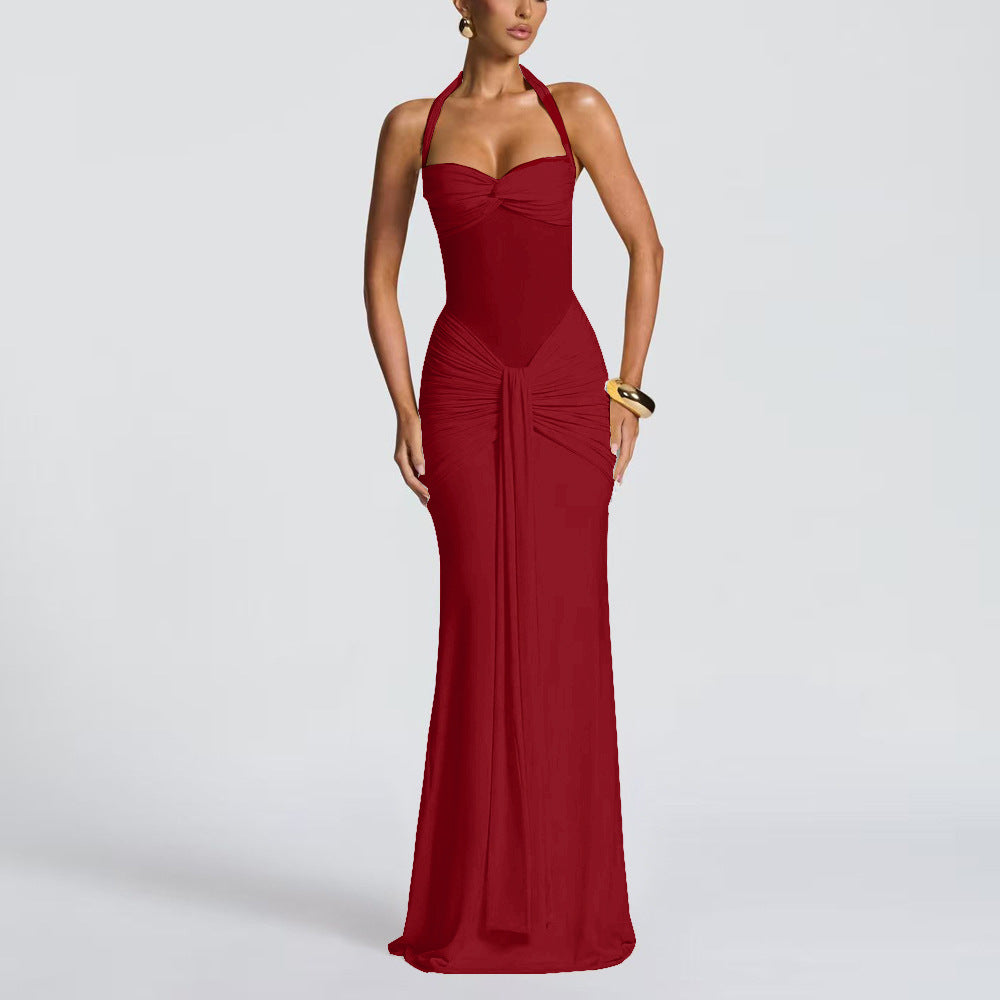 Women's Mesh Stitching Elegant Fishtail Ribbon For Dress