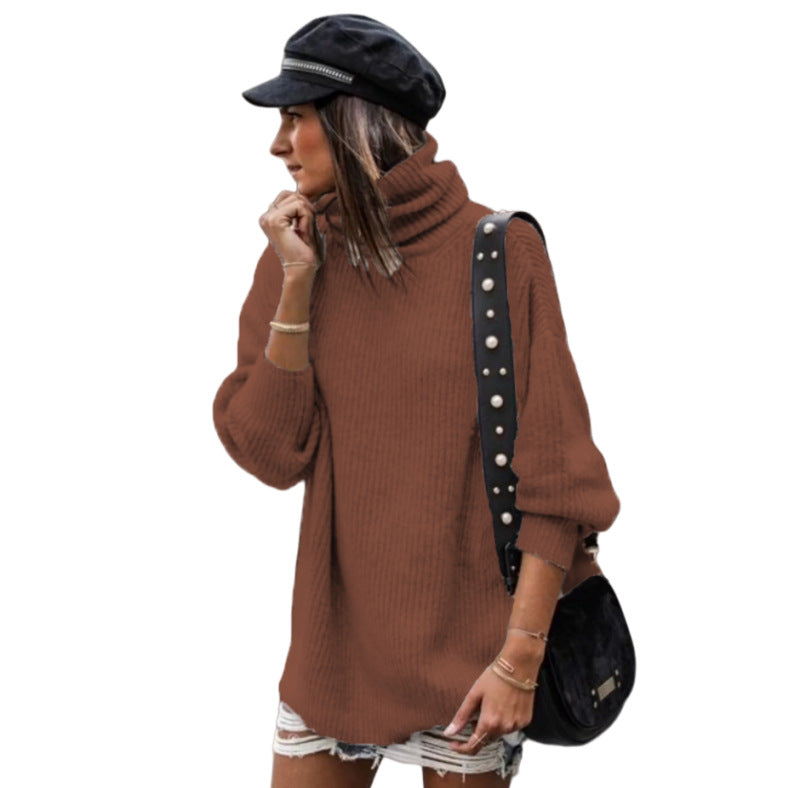 Women's Long Sleeve Solid Color Loose Knit Sweaters