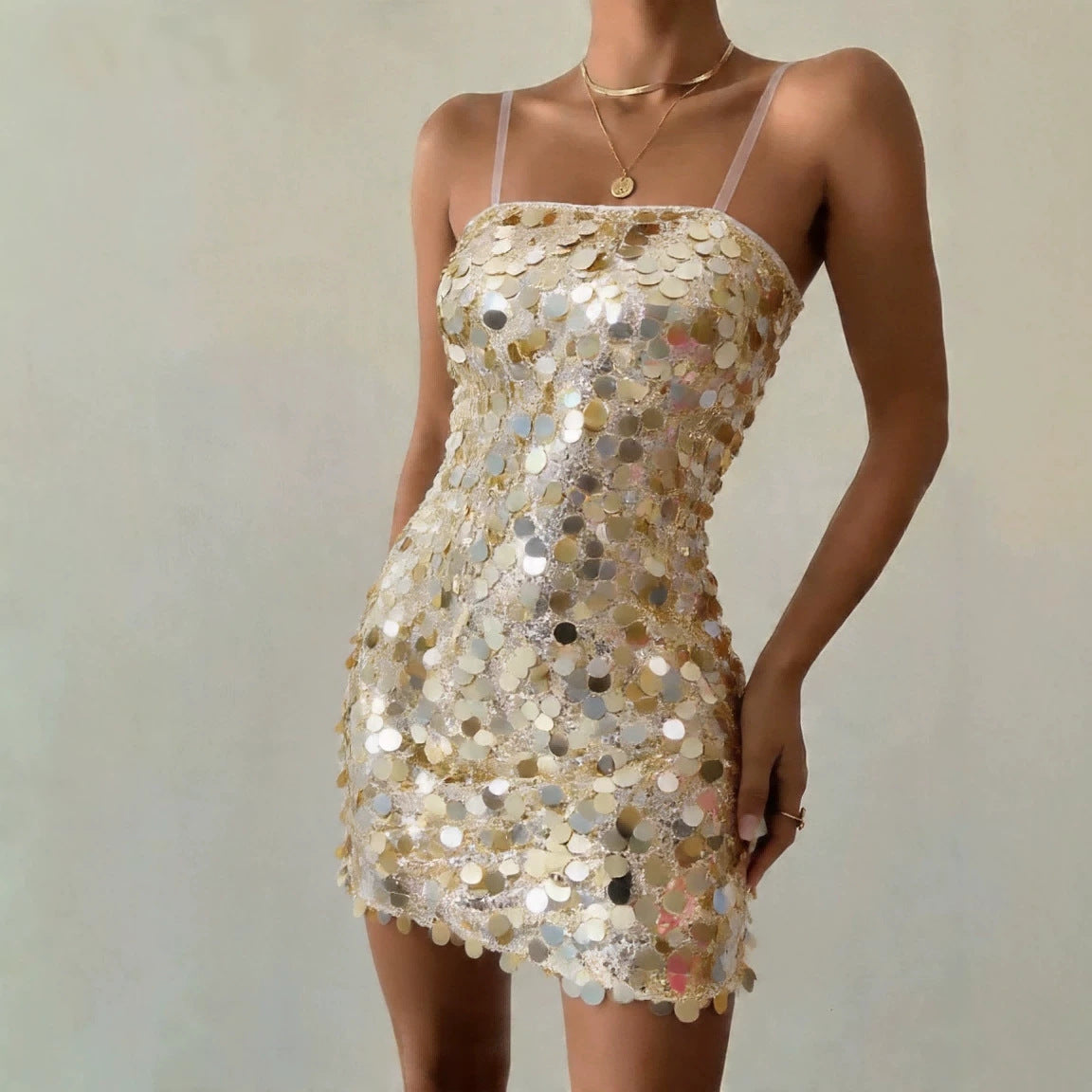Women's Sexy Slim Hip Sequin Female Dress
