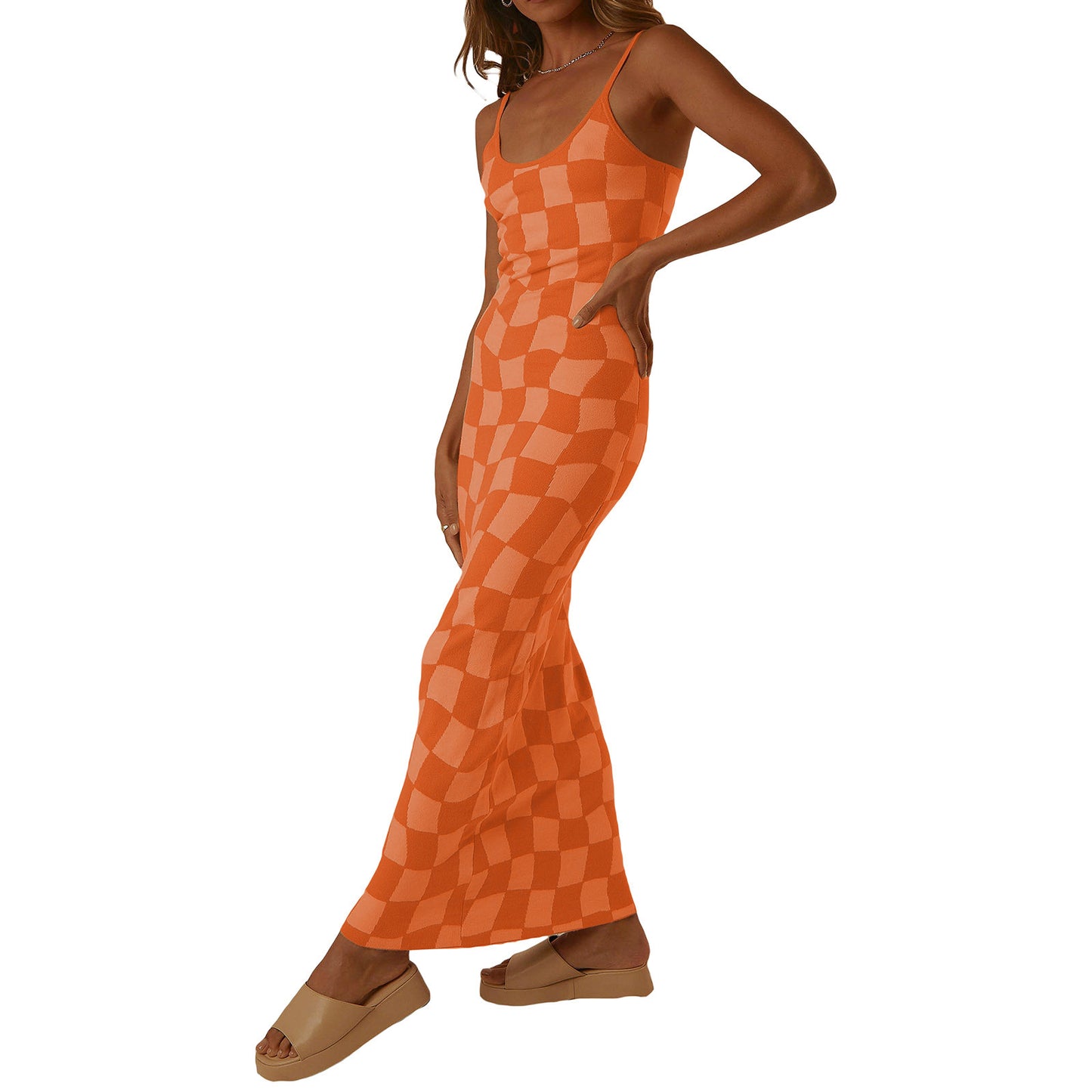 Women's Winter Fashion Sexy Style Printed Figure Flattering Long Dress