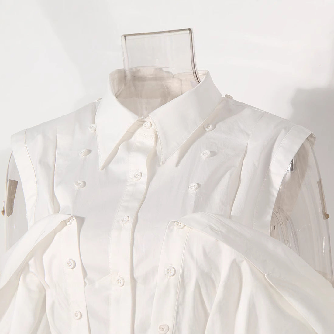 Women's Fishbone Shirt For Niche Design Waist Blouses