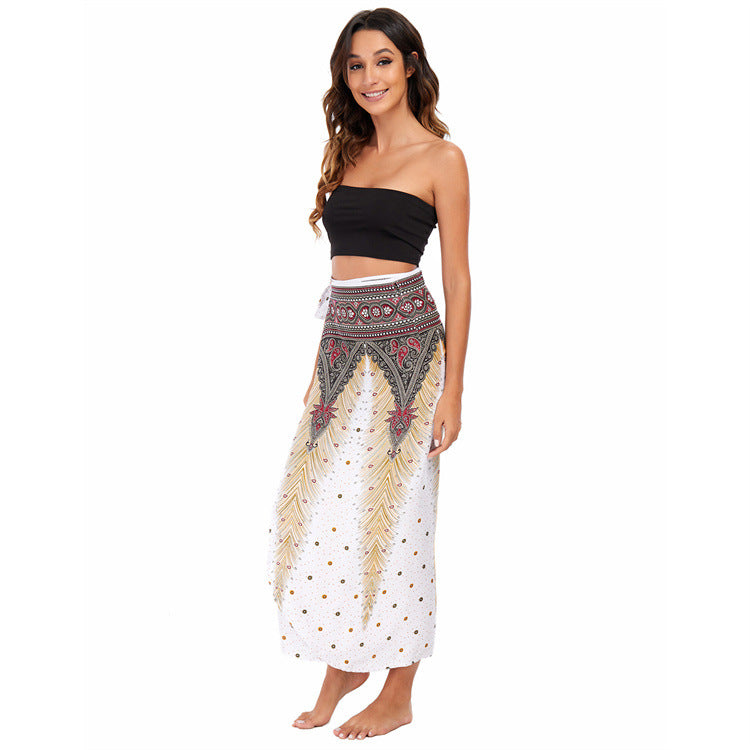 Sarong Vacation Style Flower Beach Towel Skirts