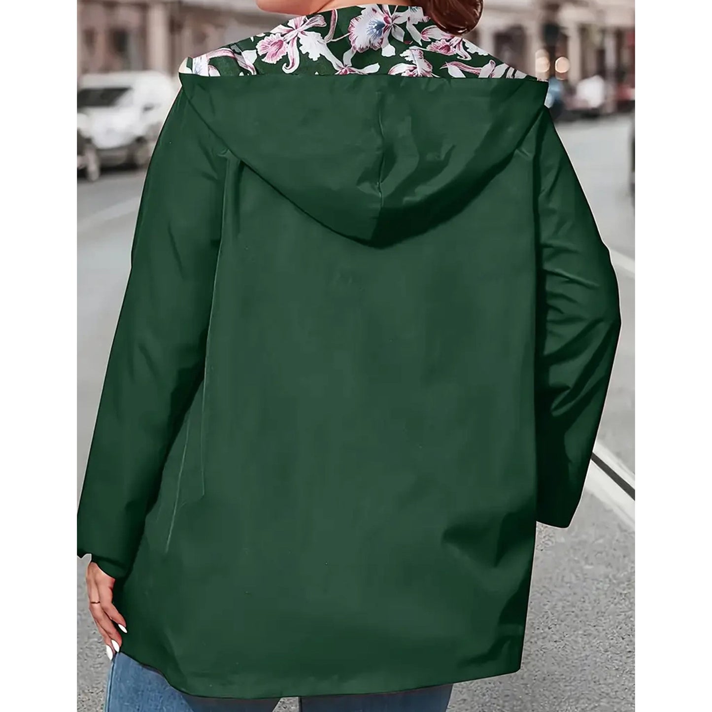 Women's Windcheater Zip Hooded Lightweight Outdoor Windproof Coats