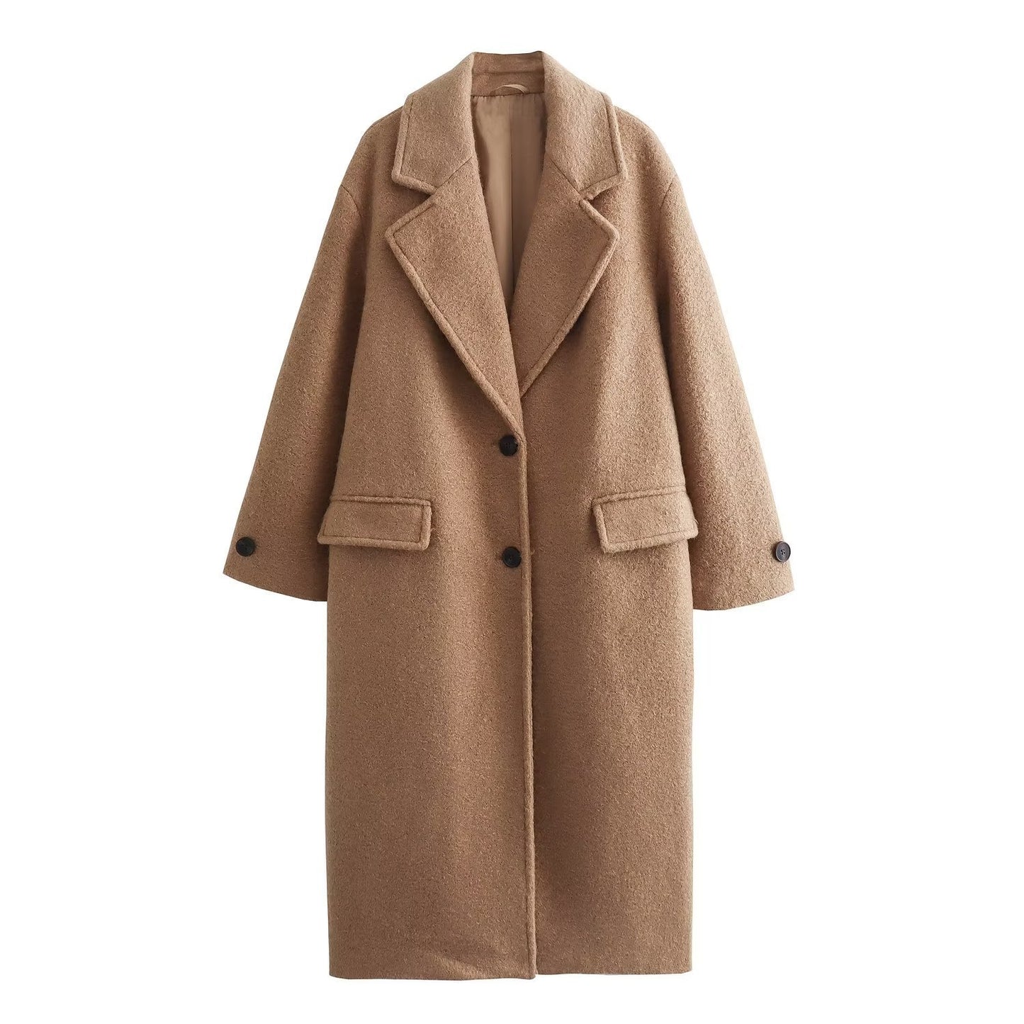 Pearl Leather Solid Color Loose Temperament Coats